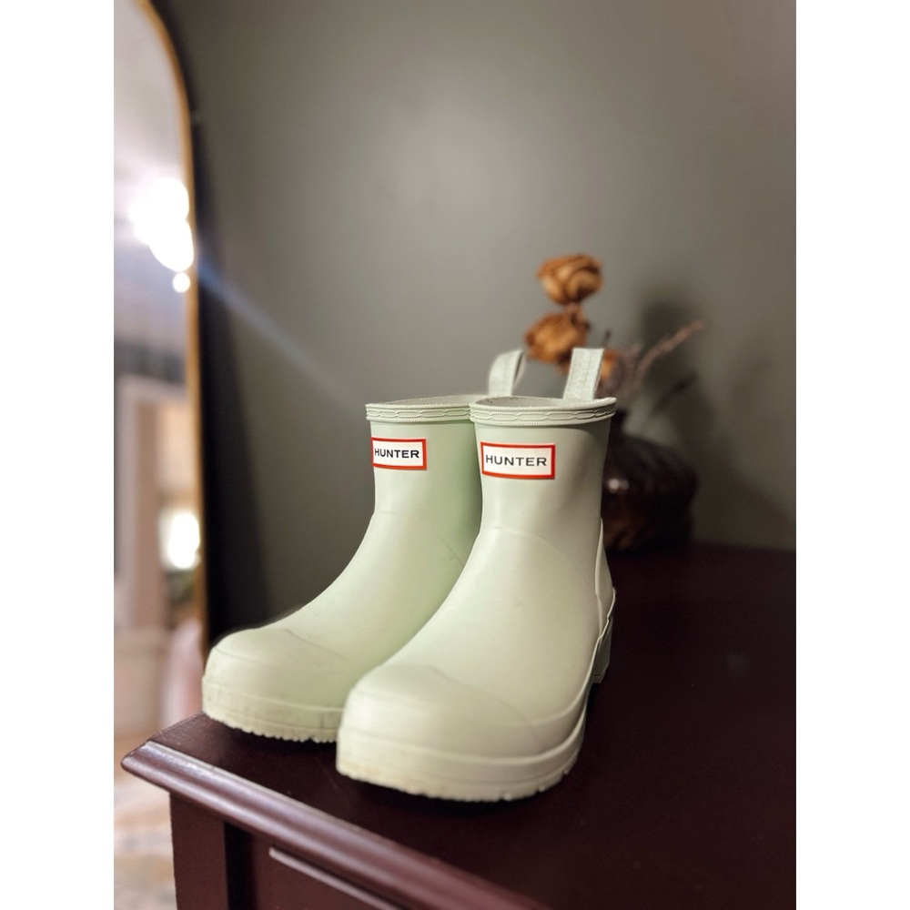 Hunter Play Short Rubber Boot in Mint Green